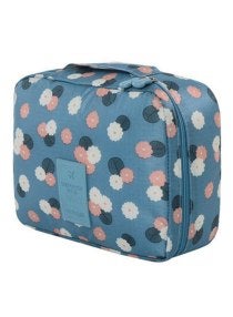 Travel Kit Organizer Cosmetic Makeup Bag Sky Blue/White/Pink 
