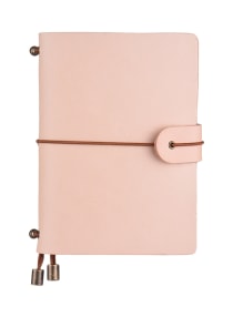 Leather Soft Cover Refillable Journal Notebook with Elastic Strap 
