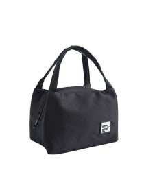 Insulated Canvas Tote Lunch Bag Black 23 x18 x 15cm 