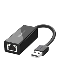 Network Adapter USB 2.0 to 10 100 RJ45 Ethernet Lan Wired Adapter Compatible with Switch Wii Wii U Macbook Chromebook Windows 11 10 8.1 Mac OS 10.13 Surface Pro Black 