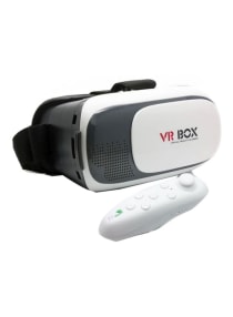 Virtaul Reality 3D headset with remote Black/White 