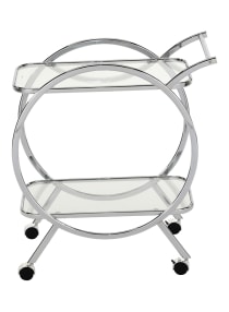 2-Tier Serving Ringa Trolley Silver 