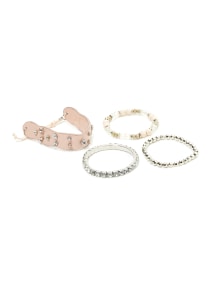 Set of 4 Stackable Beads Bracelet 