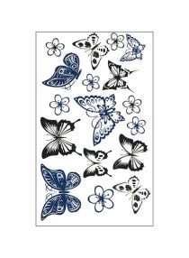 Waterproof Temporary Tattoo Stickers Blue/Black 