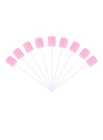 100-Piece Disposable Oral Care Swabs Pink 15 x 20 x 3.5centimeter 