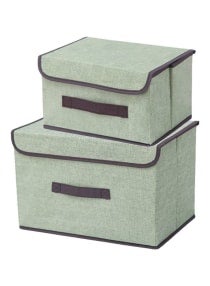 2-Piece Organizer Box Green/Black 