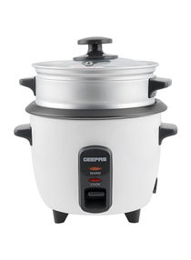 Automatic Rice Cooker 3 in 1 Functions Non-Stick Inner Pot Automatic Shut Off with Overheat Protection GRC4324 White 