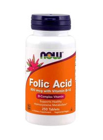 Folic Acid 800 mcg with Vitamin B-12 250 Tablets 