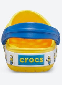 blue and yellow crocs