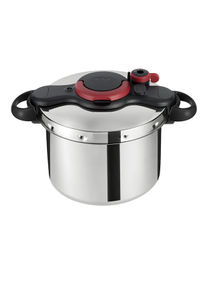 Clipsominut Easy Pressure Cooker, Stainless Steel Induction 9 Litre Silver/Black/Red 9Liters 