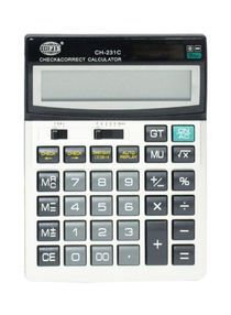 12 Digits Check And Correct Calculator White/black/grey 