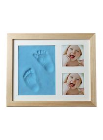 Table Top Wooden Photo Frame Beige/Blue/White 28x23centimeter 