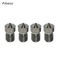 4-Piece Hardened Steel Nozzles V6 Set For 3D Printer Parts Silver 
