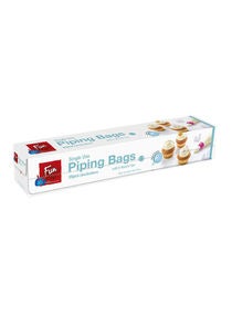 Piping Bags With 6 Nozzle Tips, Pack Of 25 Clear/Silver 30x30x20centimeter 