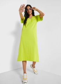 V-Neck Midi Dress Green 