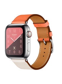 Replacement Watch Band Quick Release Buckle Wristband For Apple Watch Series 5/4/3/2/1 Orange, White 