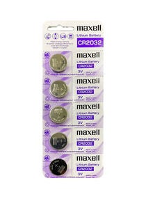 5-Piece Lithium Battery CR2032 Multicolour 