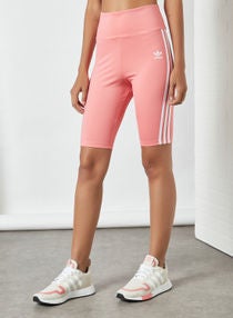 3-Stripes Trefoil Logo Detail Shorts Pink/White 