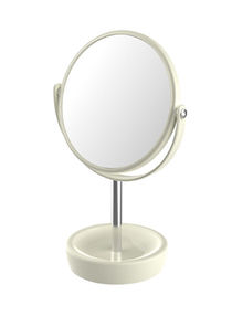 Classic Mirror with Stand, for Vanity and Bathroom Use, Sturdy and Multipurpose White 