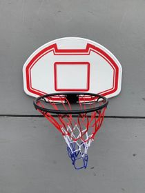 Wall-Mounted Basketball Rim With Backboard 