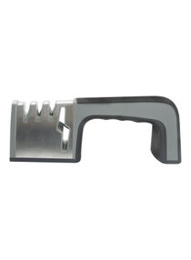 Knife Sharpener - With Stainless Steel Blades - Surdy And Safe - Essential Kitchen Accessories - For Kitchen Knives - Silver 