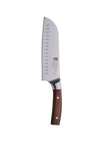 Wolfsburg SS Santoku Knife Silver/Brown 17.5cm 