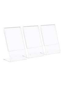 3-Pack L-Shape Acrylic Photo Frame Mini Stand For Fujifilm Instax 8/8+/70/7s/90/25/26/50s/9/SP-1/SP-2 Film, 3 Inch Clear 9x5.4x3.3cm 