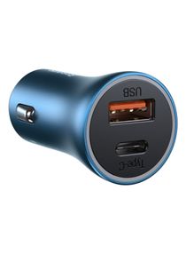 Fast Car Charger Adapter 40W Dual USB Quick Charge QC 3.0 and PD Fast Charging Car Plug for iPhone 13 Pro/13 Pro Max/13/13 mini/12 Pro Max/11Pro Max, New iPad 9,iPad mini 6,Galaxy S20 S10,etc Blue 