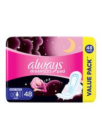 Soft Maxi Thick, Night Sanitary Pads With Wings, 48 Pads 