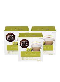Dolce Gusto Cappuccino Coffee 16 Capsules Cappuccino Cappuccino 186.4grams Pack of 3 