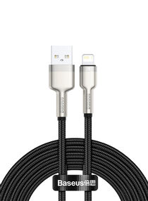 USB-A to Lightning-Fast Charging Data Transfer Cable Cafule Series Braided Nylon 2.4A for iPhone 13 Pro/13 Pro Max/13/13 mini, iPad 9, 12 mini/12/12 Pro and More (2M) Black 