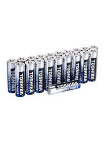 20-Piece High Power AA Alkaline Batteries Blue/Black/Silver 