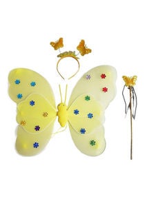 3-Piece Butterfly Wings Headband Toy 