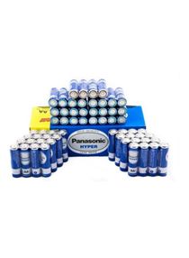 60-Piece Hyper Manganese AA-Size Battery R6UT/4S Blue/Silver 14.5 × 50.5millimeter 