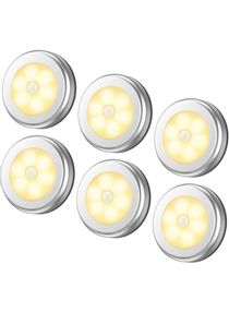 6-Piece Under Cabinet LED Lights with Sensor Warm White 