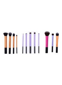 12-Piece Makeup Brush Set Multicolour 