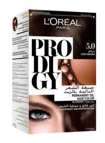 Prodigy Permanent Oil Hair Color Light Brown 5.0 180grams 