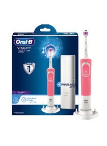 Electric Rechargeable Toothbrush With Travel Case Pink 
