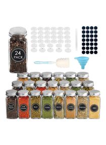24-Piece Glass Spice Jar Set Multicolour 10.5x4.3cm 