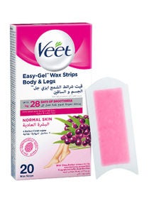 Hair Removal Cold Wax Strips Normal Skin 20 Count 