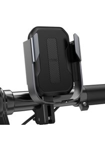 Bike Phone Holder, Motorcycle Mount, 360 Rotatable Bicycle Handlebar Cell Clamp, Scooter Clip for 13/12/11 Pro Max, S9 And 4.7"- 6.5" Cellphone Black 
