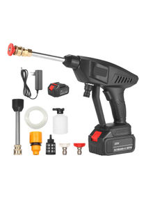 25V 15A 30Bar Cordless Portable High Pressure Washer Machine Black 21.5 x 21 x 15.5cm 