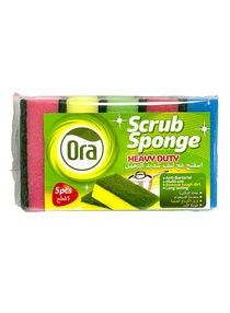 Heavy Duty Scrub Sponge 5 Pieces 