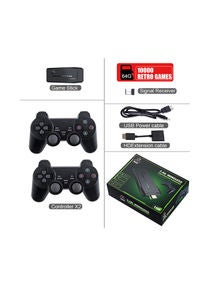 Y3 Lite HD TV Game Console With 64Gcard 10000 Games 2 Controllers With 1 Stick  1 HD Extension Cable 