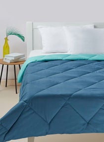 Comforter King Size All Season Everyday Use Bedding Set Extra Soft Microfiber Single Piece Reversible Comforter   Blue/Aquifier 