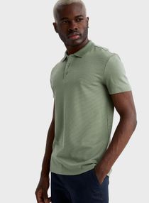 Essential Textured Polo Green 