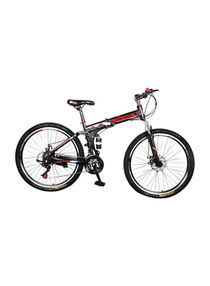 Unisex Foldable Mountain Bike Black/Red 24inch 