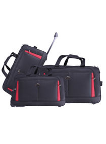 3-Piece Travel Luggage Duffel Bag Set Black 