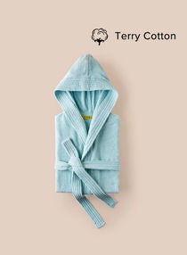 Bathrobe - 300 GSM 100% Cotton Terry Extremely Absorbent, Everyday Use - Shawl Collar & Pocket - Pastel Green Color - 1 Piece 