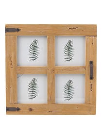 Wall Frames With Outer Frame Beige Outer frame size--L24xH24 cm Phot size--4 pcs 3.5x3.5 inch 